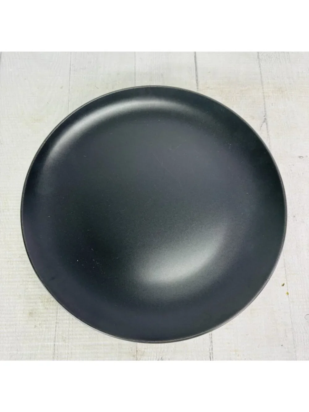 Ikea of Sweden 12011 Solid Black Matte Round Stoneware 10.25